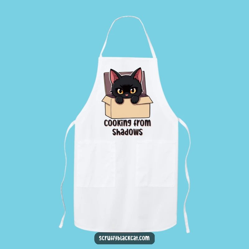 Funny Cat Apron: Mischievous Cat Box Peek, Kitchen Mystery, Humorous Gift