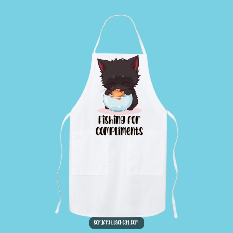 Funny Kitten Fish Heist Apron: Hilarious Kitchen Fun for Cat Lovers