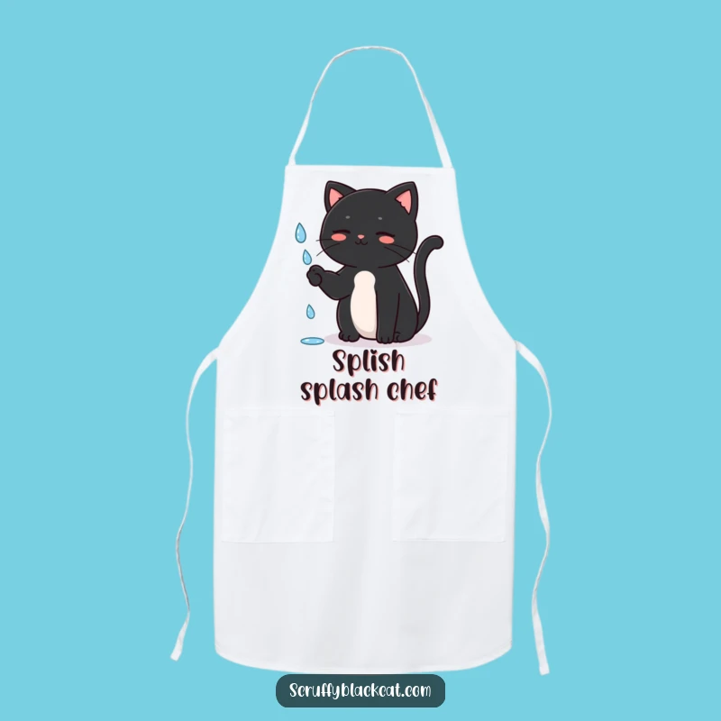 Funny Cat Kitchen Apron: Drizzle Delight, Hilarious Funny Gift