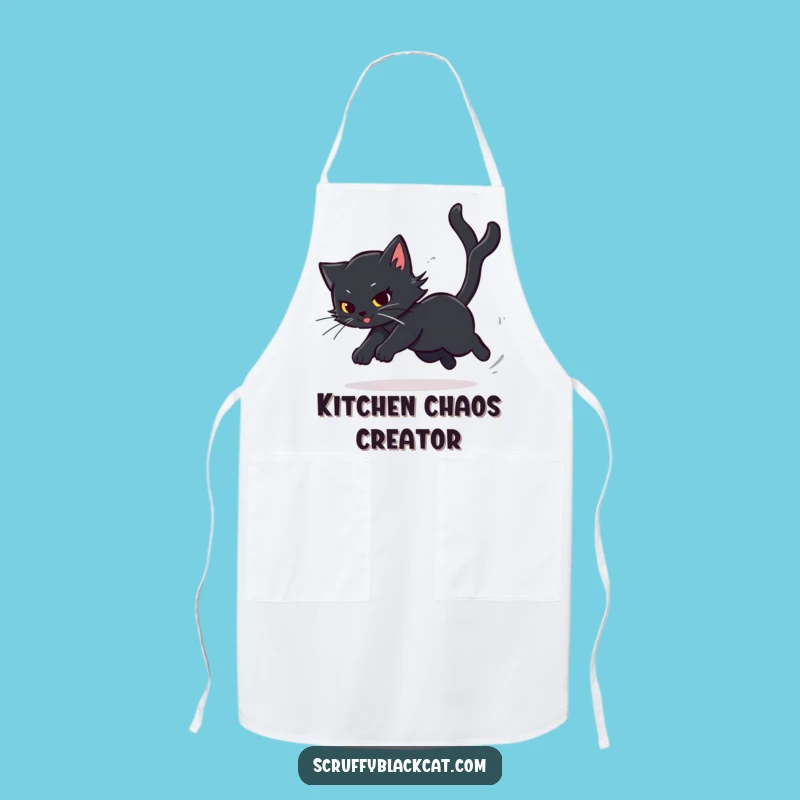 Funny Cat Kitchen Apron: Playful Chef, Hilarious Funny Gift