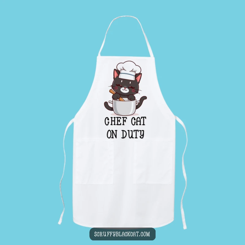 Funny Chef Cat Kitchen Apron: Culinary Mischief, Hilarious Cat Gift