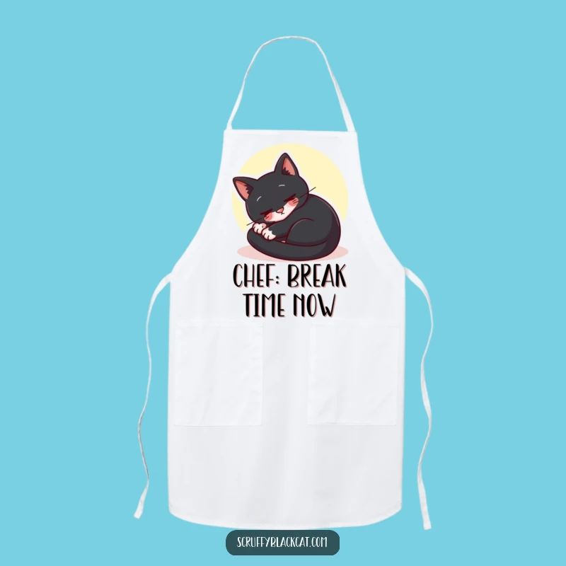 Funny Content Cat Sunbeam Apron - Kitchen Relaxation Gift for Feline Fans