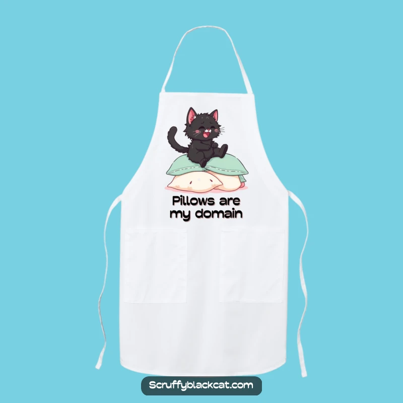 Funny Kitten Pillow Dive Apron: Hilarious Kitchen Fun for Cat Lovers