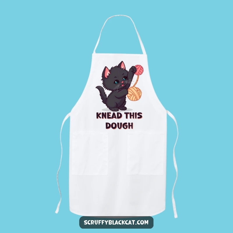 Funny Kitten Yarn Ball Apron - Hilarious Kitchen Fun for Cat Lovers