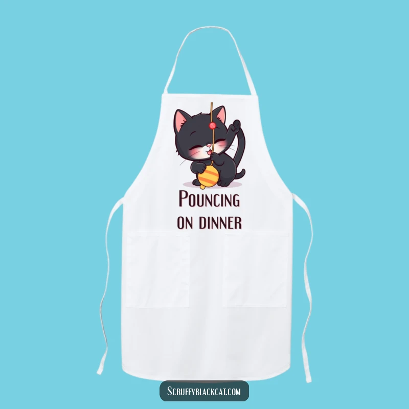 Funny Cat Apron: Playful Kitten's Kitchen Helper, Great Funny Gift!