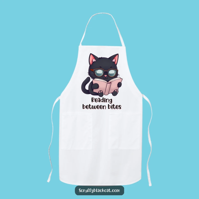 Funny Scholar Cat Apron: Kitchen Intellect, a Hilarious Gift!