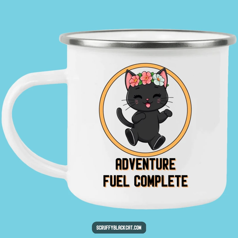 Funny Trailblazer Cat Hoop Mug - Rugged & Hilarious Outdoor Cat Gift!