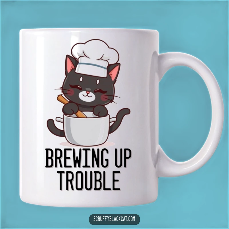 Funny Chef Cat Mug: Mischief in the Pot, Hilarious Kitchen Gift