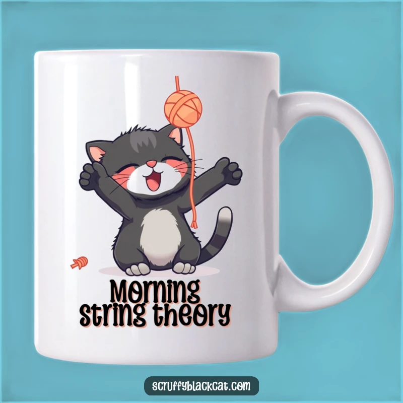 Funny Cat Yarn Ball Mug - Delightful Design for Feline Fanatics and Jokers