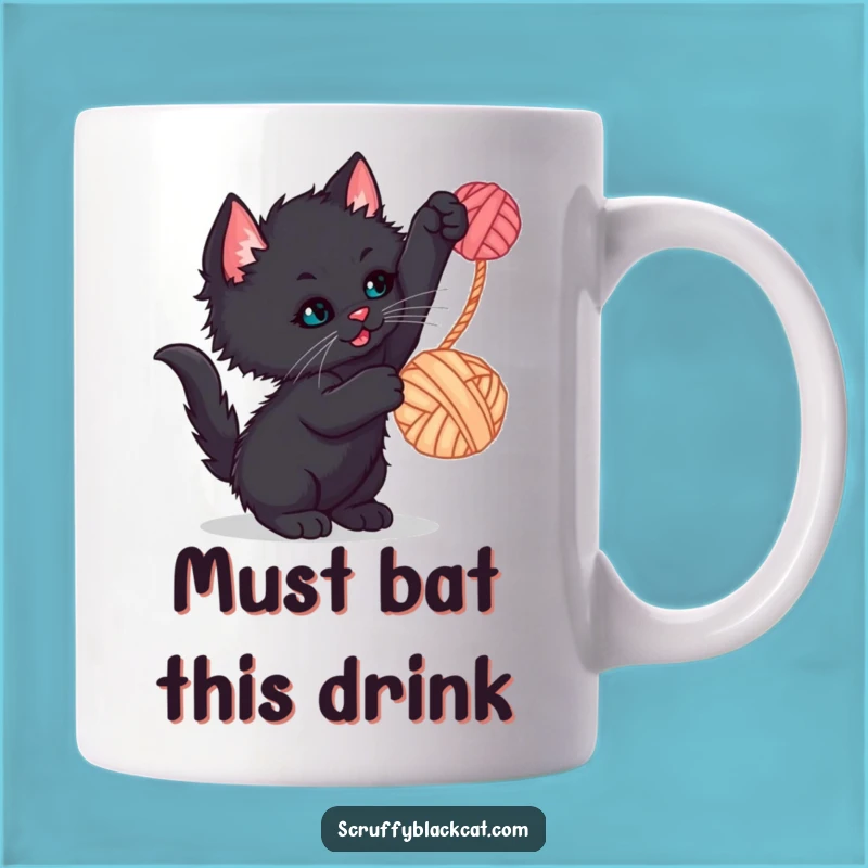 Funny Kitten Yarn Ball Mug - Adorable & Hilarious Pet Gift for Cat Lovers