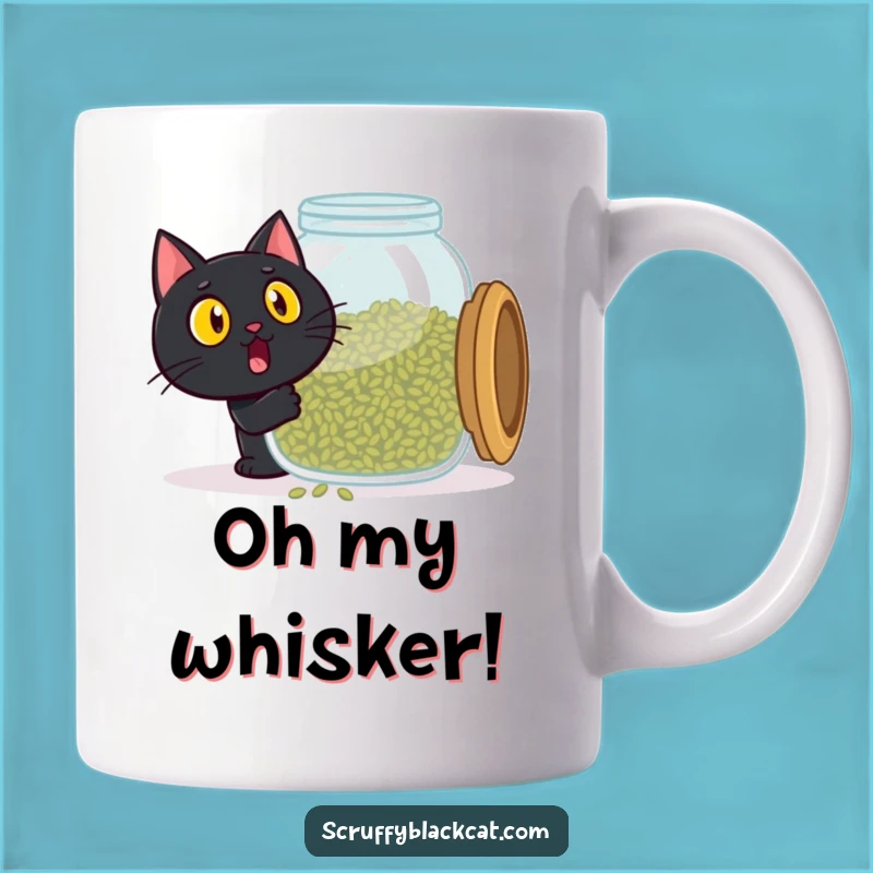 Funny Surprised Cat Mug - Catnip Frenzy Design, Hilarious Pet Lover Gift