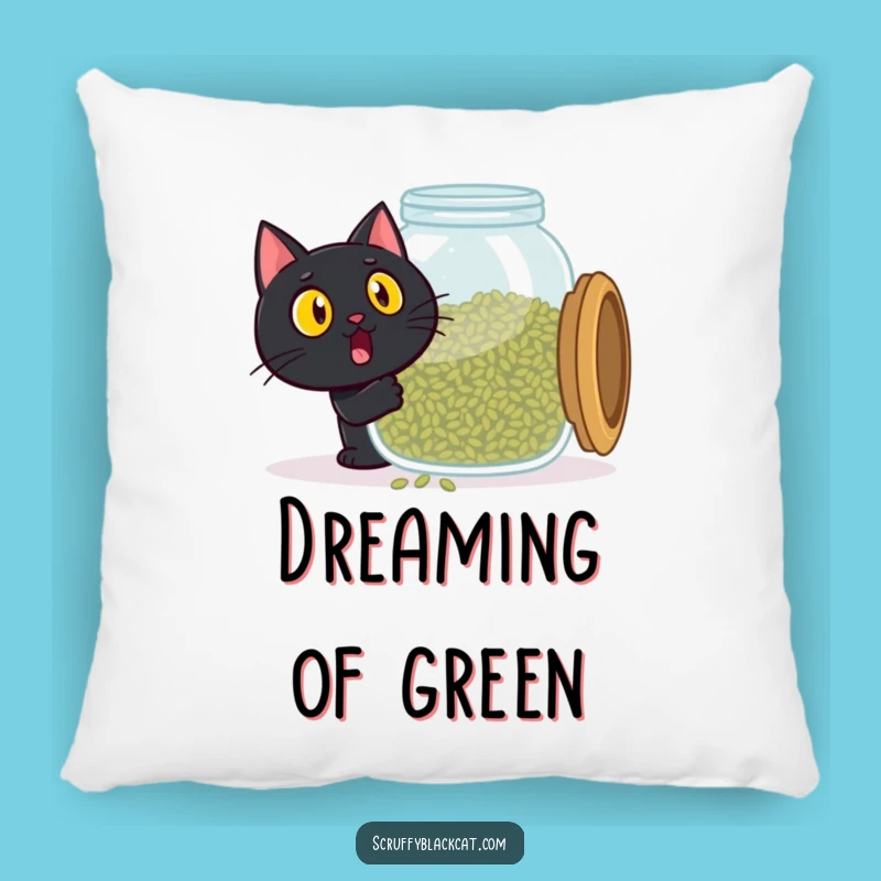 Funny Catnip Cat Pillow - Joyful Surprise Accent, Comfy & Hilarious Decor