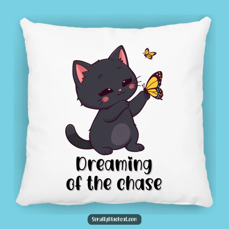 Funny Cozy Cat Butterfly Pillow - Soft & Hilarious Feline Decor Gift!