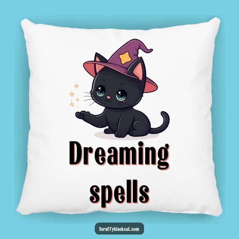 Funny Cat Wizard Pillow: Soft Magical Cat, Comfy Funny Gift Decor