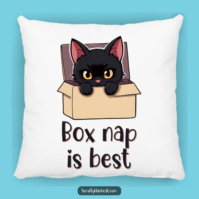 Funny Cat Pillow: Mischievous Cat Box Peek Cushion, Cozy Mystery Decor, Gift