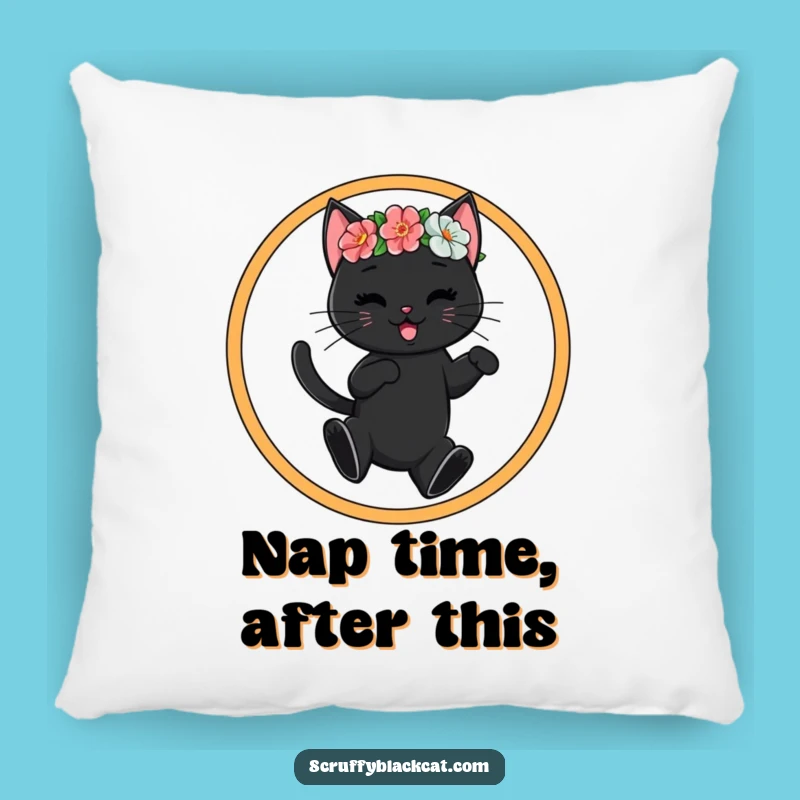 Funny Comfy Cat Hoop Dream Pillow - Soft & Hilarious Cat Decor Gift!