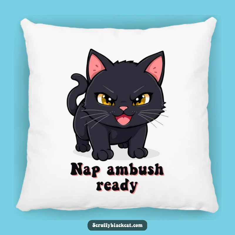 Comfy Funny Mischief Cat Pounce Pillow - Cozy Decor with a Hilarious Twist