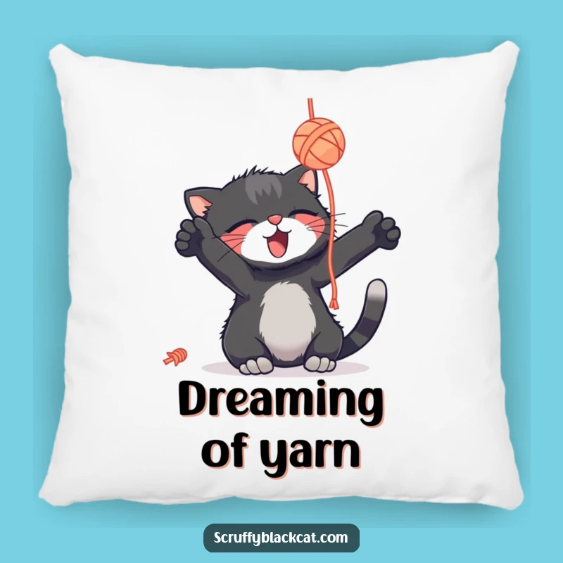 Soft Funny Cat Yarn Ball Pillow - Cuddle Up with Feline Fun