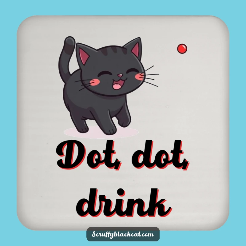 Funny Black Cat Laser Coaster: Protect Surfaces with Playful Feline Precision