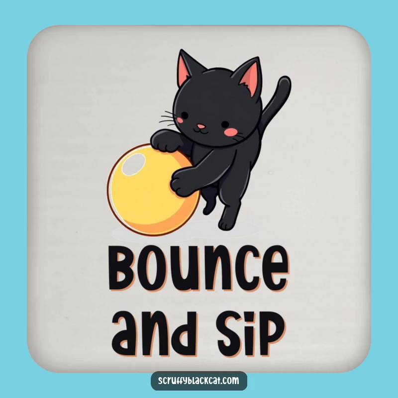 Funny Cat Pounce Coaster: Playful Cat's Protection, Charming Funny Gift Decor