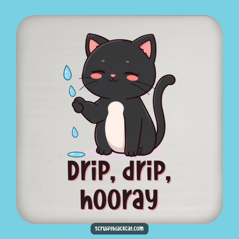 Funny Cat Rain Coaster: Protect Surfaces with Playfulness, Cute Funny Gift
