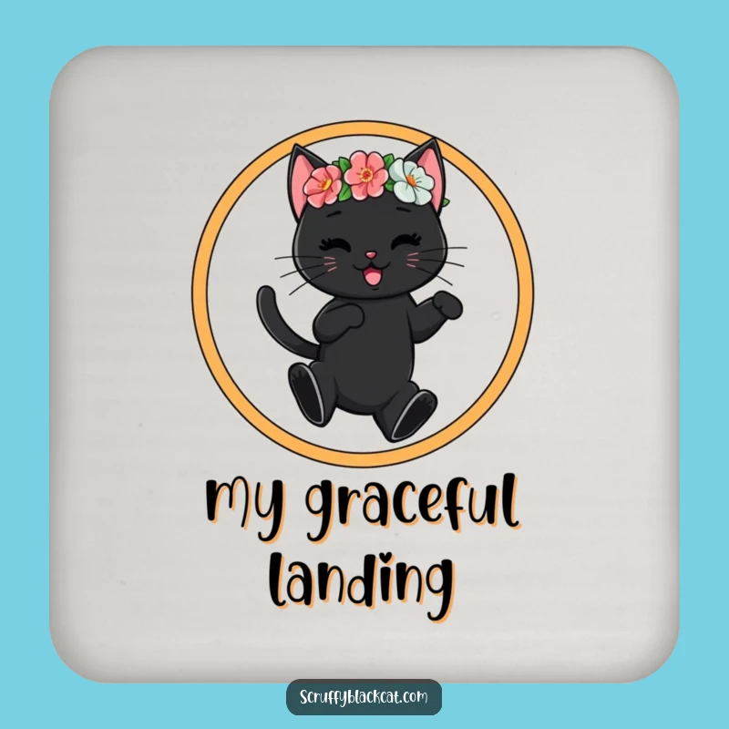 Funny Protective Cat Hoop Coaster - Stylish & Hilarious Drink Saver Gift!