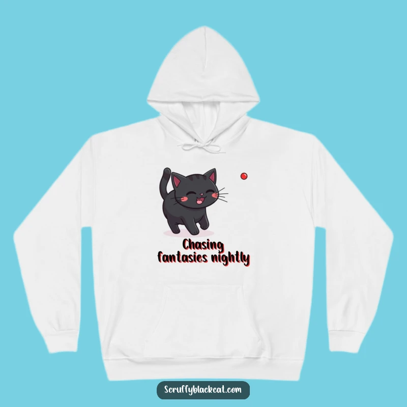 Cozy Funny Black Cat Laser Hoodie: Stay Warm While Chasing Fun