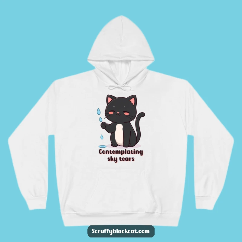 Cozy Cat Rainy Day Hoodie: Warm Feline Charm, Perfect Funny Gift