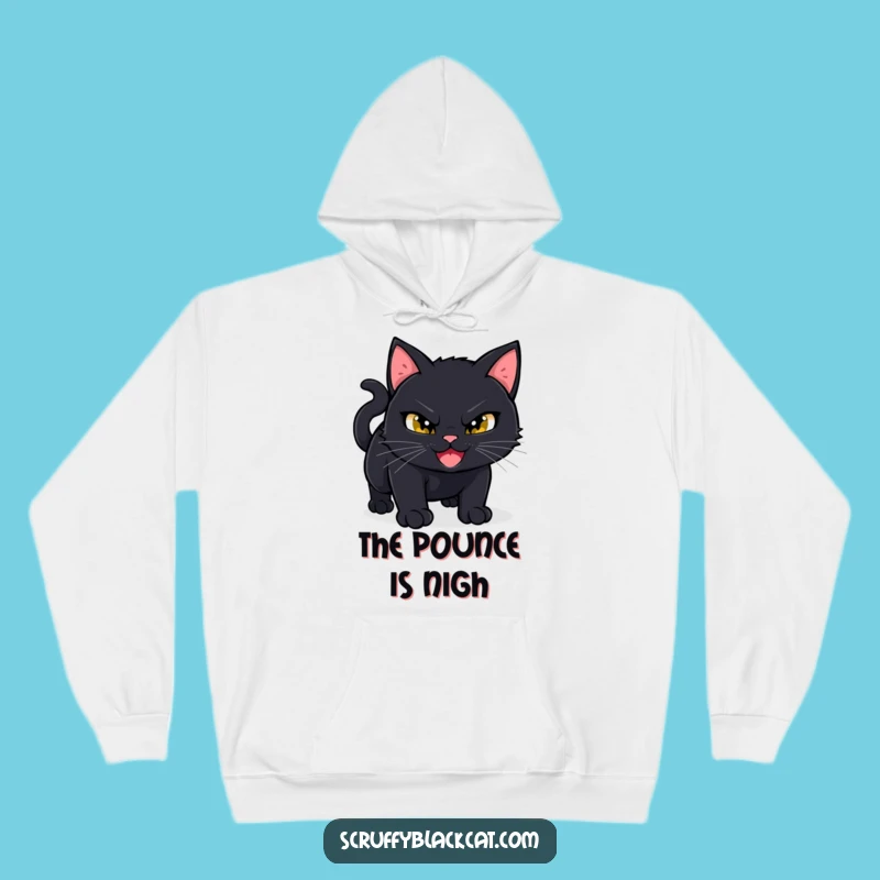 Cozy Funny Mischief Cat Pounce Hoodie - Warm & Wickedly Humorous Gift