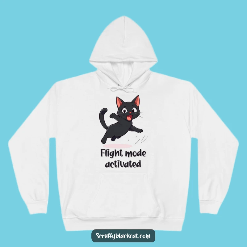 Funny Cat Hoodie: Startled Cat Leap, Cozy Comedic Chaos, Humorous Gift