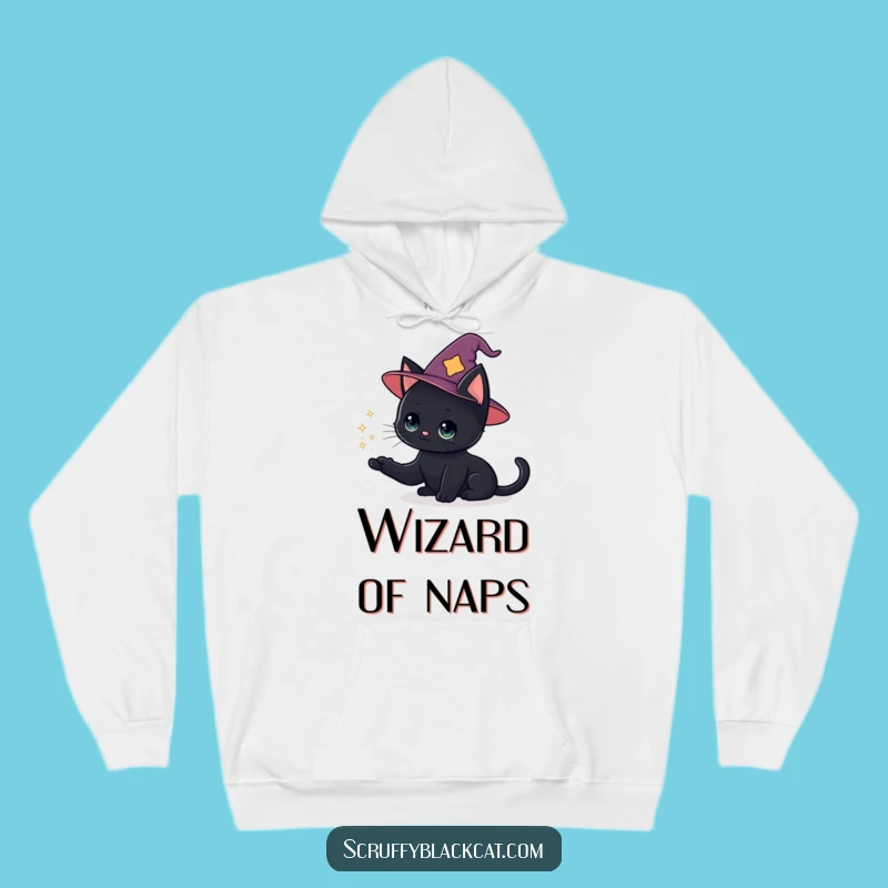 Funny Cat Wizard Robe Hoodie: Cozy Magical Cat, Warm Funny Gift
