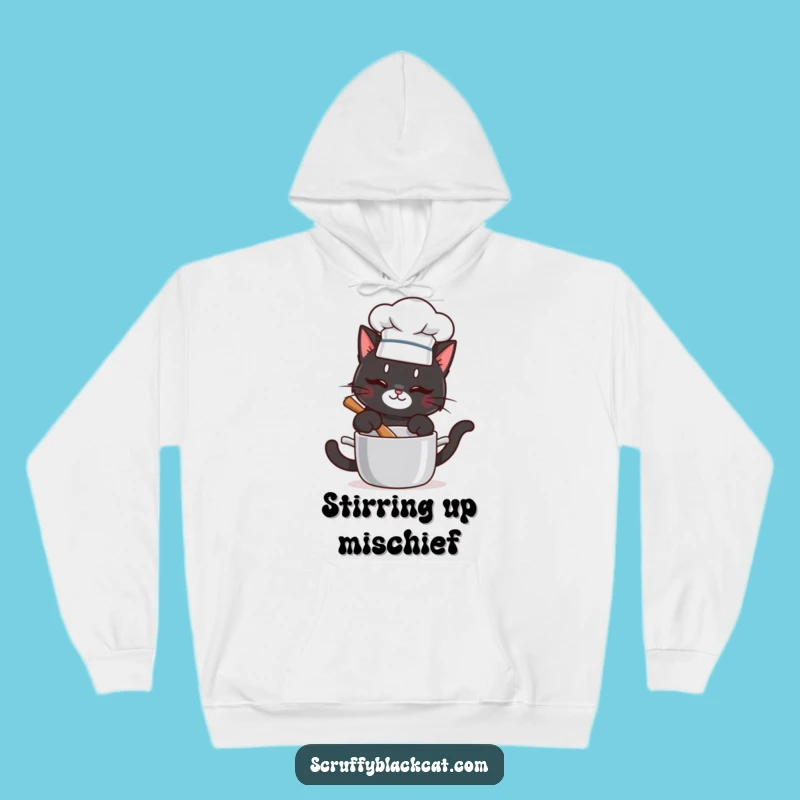 Funny Chef Cat Hoodie: Cozy Kitchen Mischief, Purrfect Cat Gift
