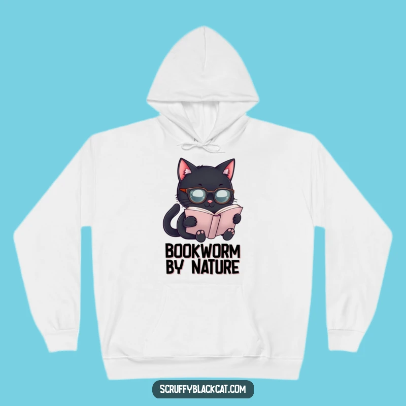 Funny Scholar Cat Hoodie: Cozy Intellectual Feline, a Hilarious Gift!
