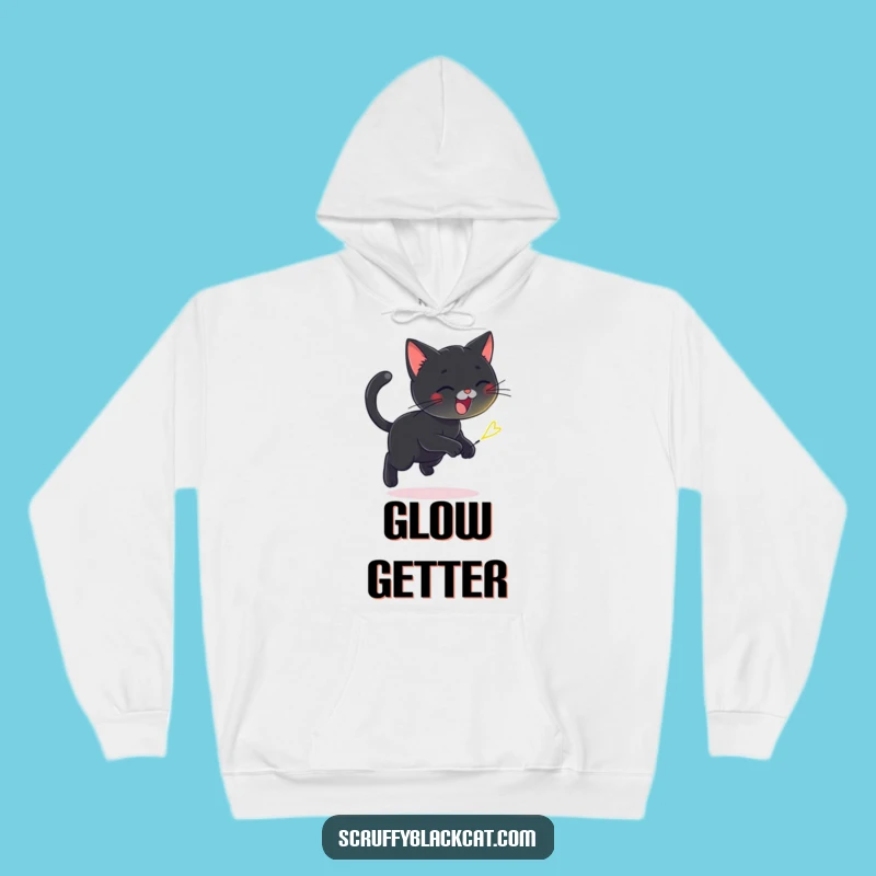 Funny Cat Firefly Chase Hoodie - Cozy & Whimsical Pet Sweatshirt