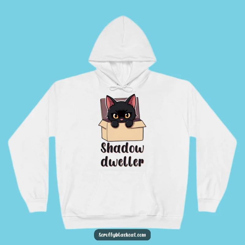 Funny Cat Hoodie: Mischievous Cat Box Peek, Cozy Mystery, Humorous Gift