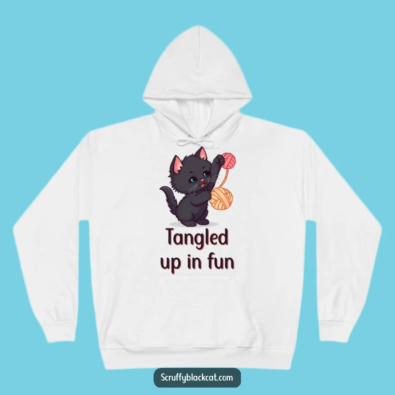Funny Kitten Yarn Ball Hoodie - Cozy & Hilarious Comfort