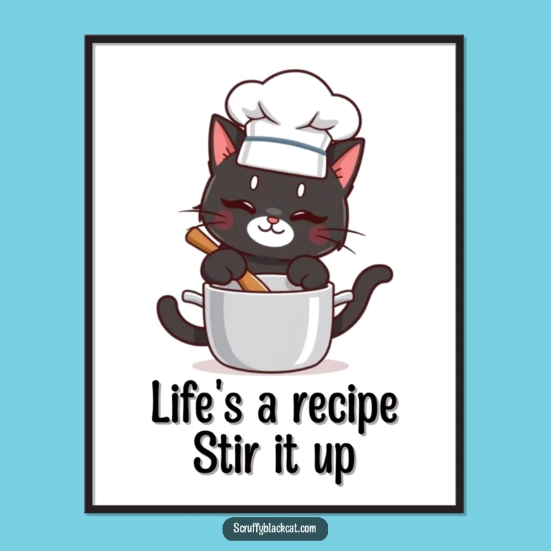 Free Printable Chef Cat Wall Art: Culinary Fun Downloadable Decor