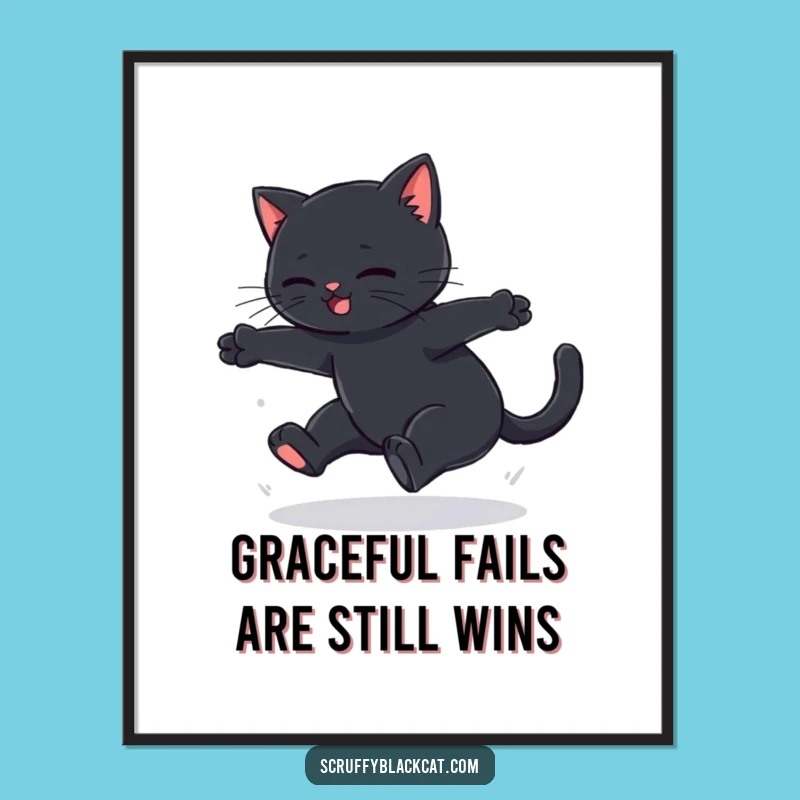 Free Printable Funny Cat Wall Art - Soft Thud Feline Humor Downloadable Decor