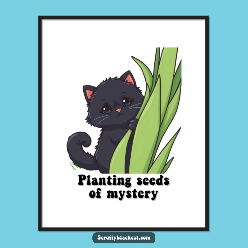 Funny Free Printable Wall Art: Peek-a-boo Cat - Quirky Downloadable Decor!