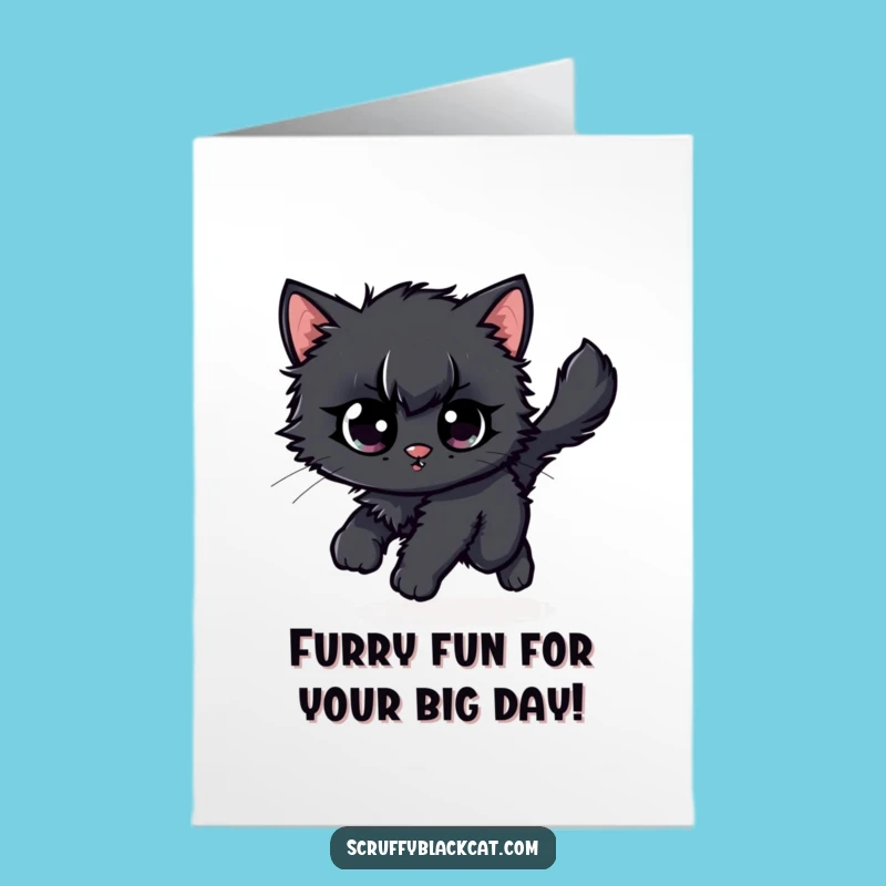Free Printable Birthday Card: Hilarious Kitten Chasing Tail Surprise Gift