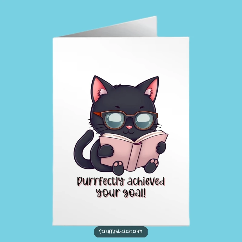 Free Printable Smart Cat Congrats Card - Whimsical Downloadable Achievement