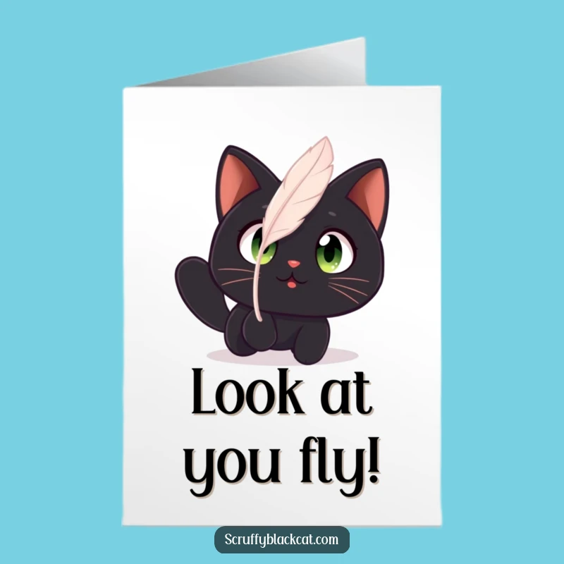 Free Printable Congrats Card: Cat's Awe, Funny Downloadable Gift