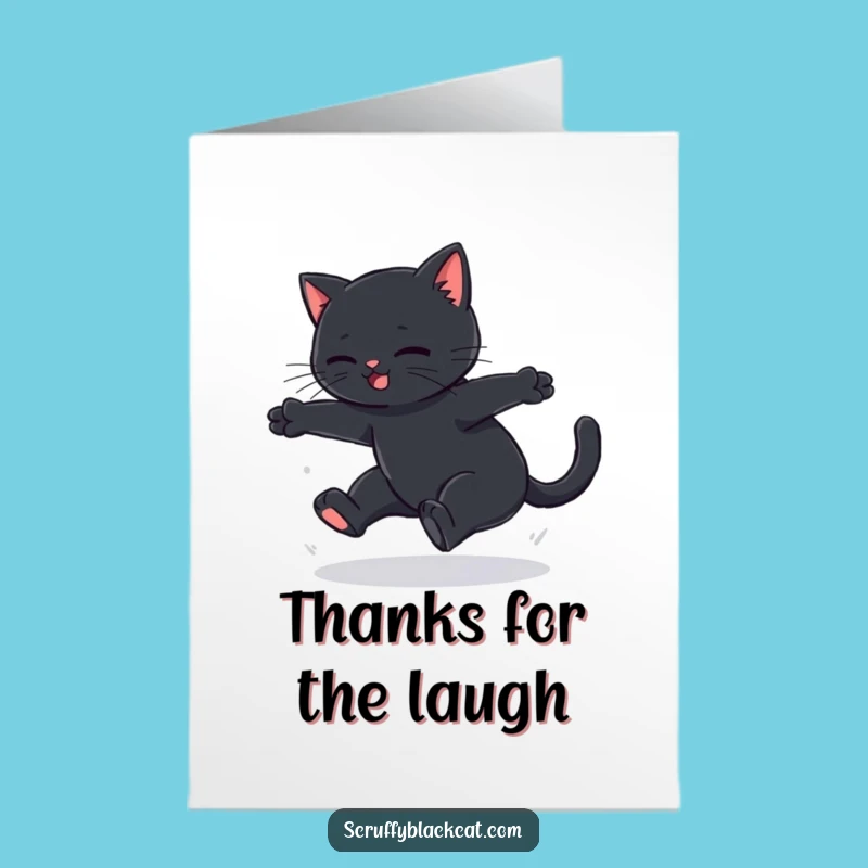 Free Printable Funny Cat Thank You Card - Soft Thud Gratitude Downloadable