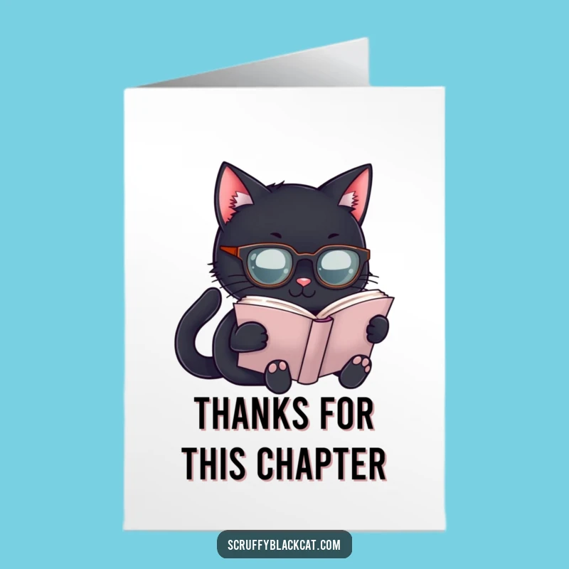 Free Printable Smart Cat Thank You Card - Adorable Downloadable Appreciation