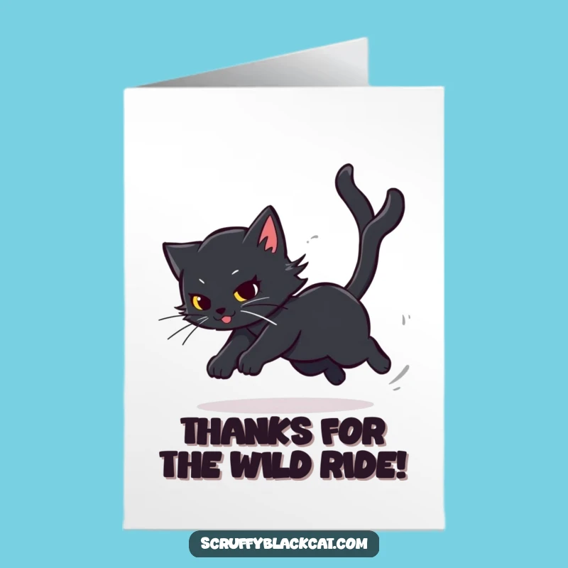 Free Printable Thank You Card: Cat's Dizzy Thanks, Downloadable Fun Gift