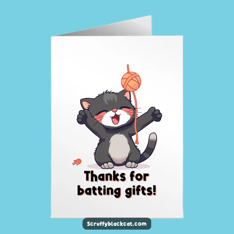 Free Printable Thank You Card: Cat Yarn Play Thanks