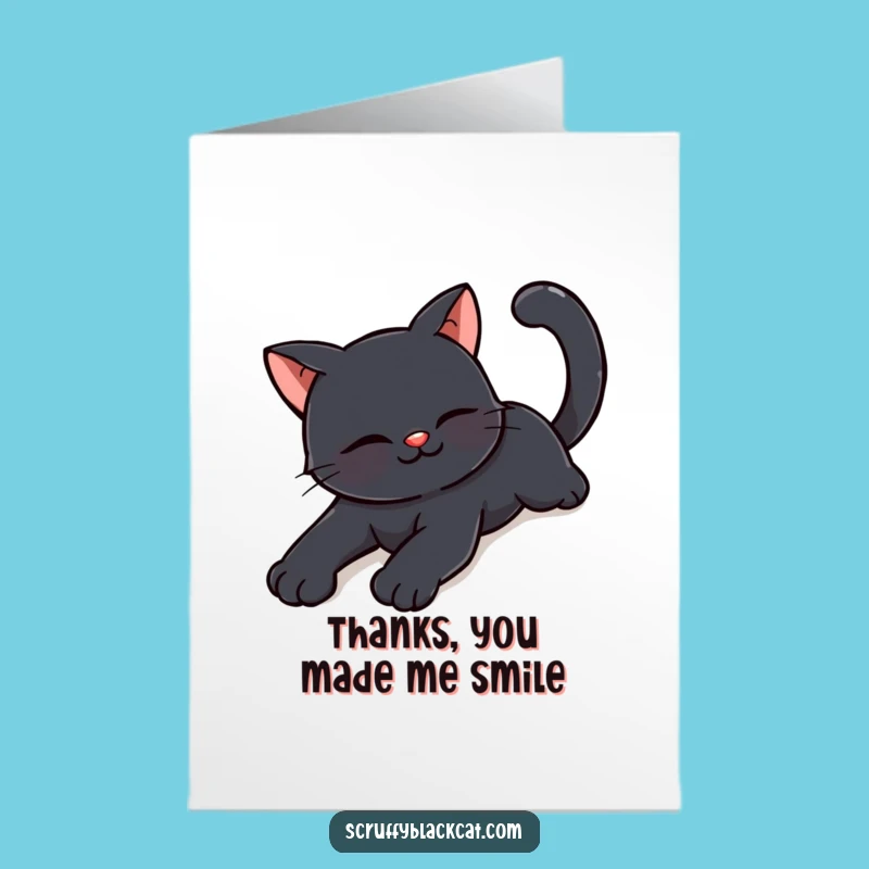 Free Printable Happy Cat Thank You Card - Sweet Downloadable Gift for Appreciation