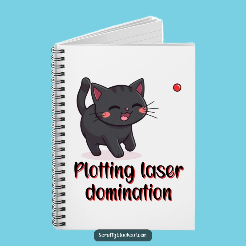Funny Black Cat Laser Notebook: Capture Your Thoughts with Playful Feline Focus