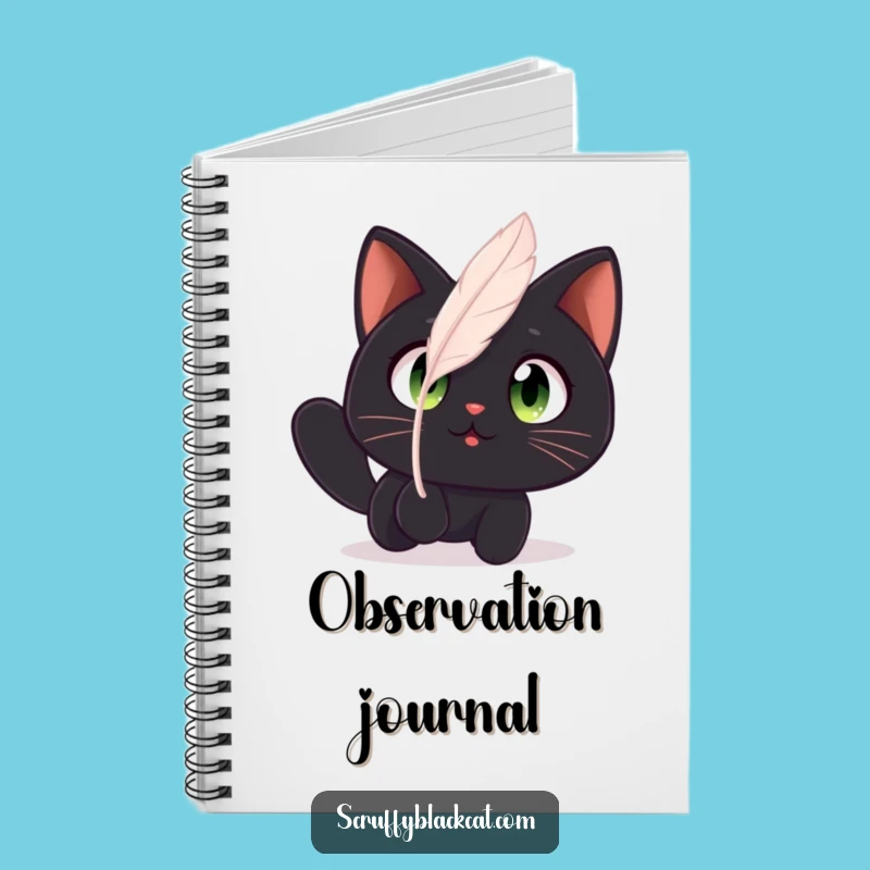 Funny Cat Feather Journal: Amazed Cat's Thoughts, Perfect Notebook for Cat Lovers