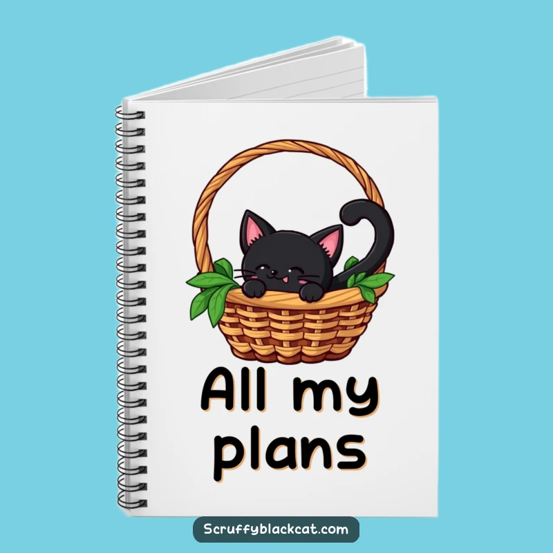 Funny Cat Notebook: Black Cat Peek-a-Boo, Journal Gift Idea